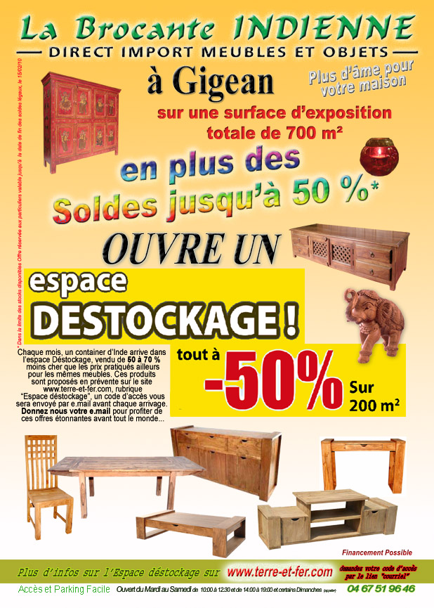 SOLDES HIVER 2010 &agrave; Brocante Indienne