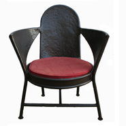 Fauteuil SPA  en fer forgé et tôle martelée