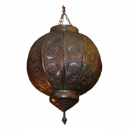 Lustre suspension boule lounge argent