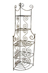 Etag&egrave;re d'angle 5 niveaux en fer forg&eacute;