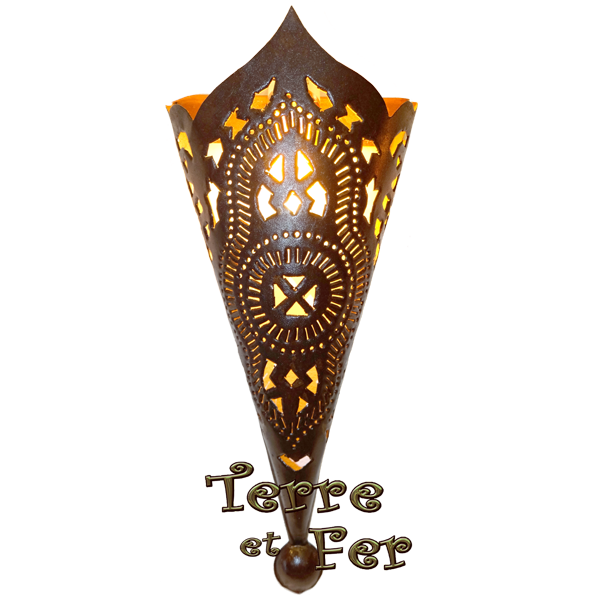 Applique murale tole fer forge Blason