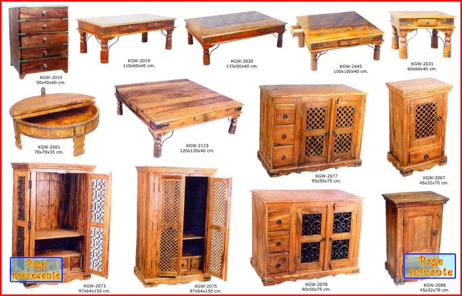 Tables basses armoires bahut commode palissandre sheesham