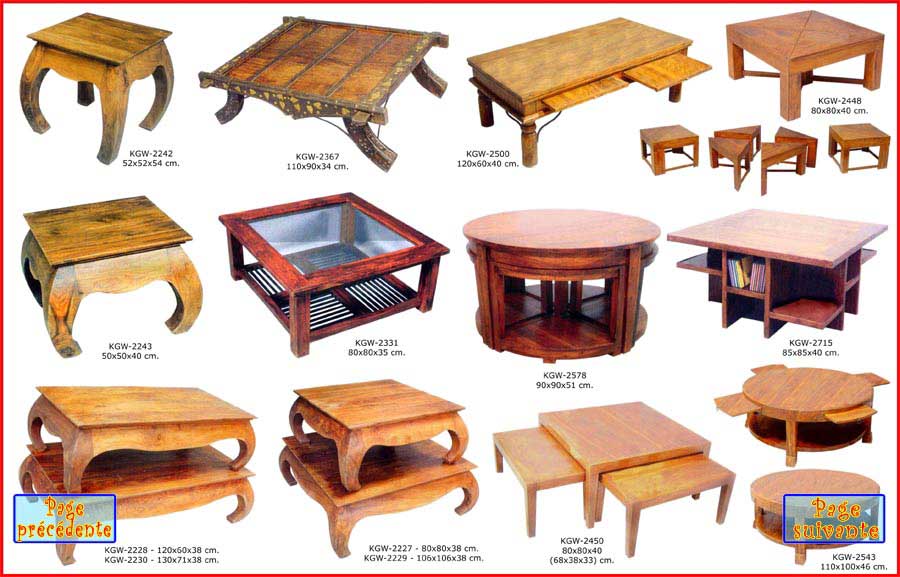 Tables basses palissandre sheesham