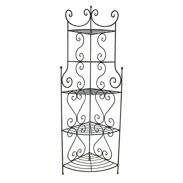 Etag&egrave;re d'angle GM en fer forg&eacute;