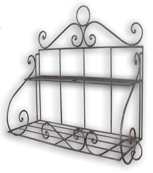 Etag&egrave;re applique murale 2 niveaux