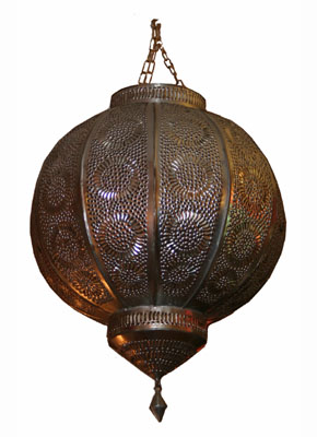 Lustre suspension boule lounge tôle