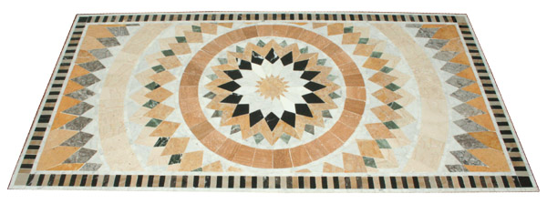 Table en Mosaïque marbre Motif "Florentine 10"