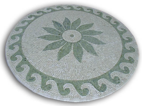 Mosaïque de marbre Fleur 2