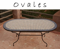 Tables en zellige ovales